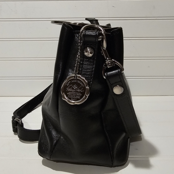 Patricia Nash Empoli Black Leather Satchel Crossbody Bag - Picture 4 of 14